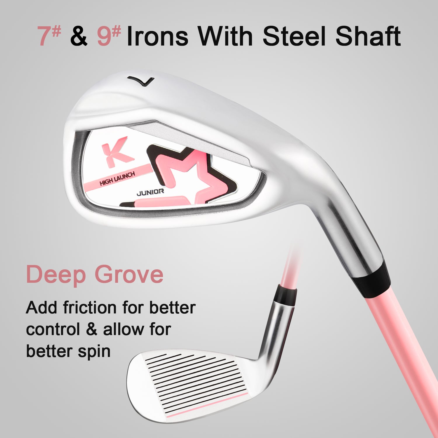 7#&9# irons with cavity back design for more forgiveness. Lengths - 28