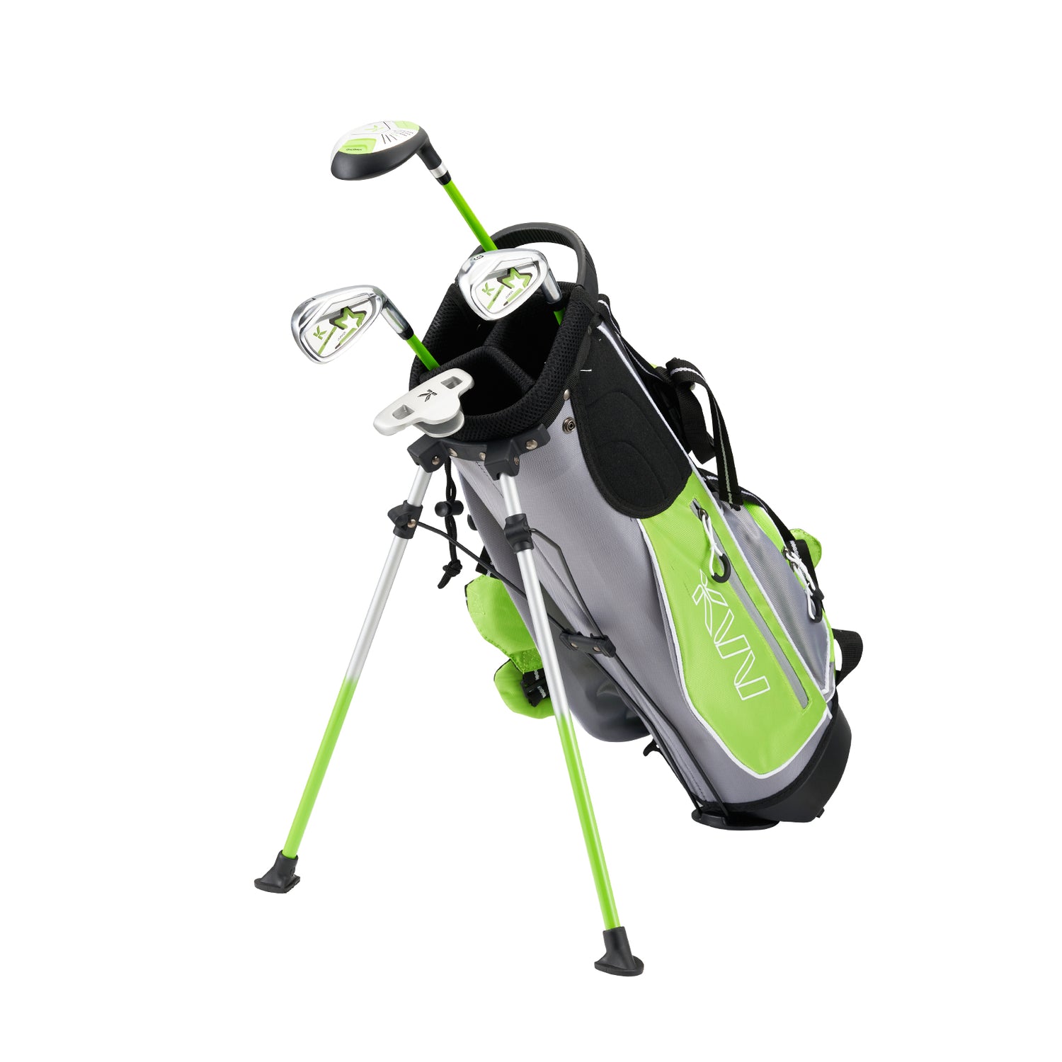 KVV Junior Complete Golf Club Set for Kids/Children Right Hand Lime