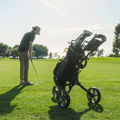 Just tap the brake pedal with your foot to engage and release the brake