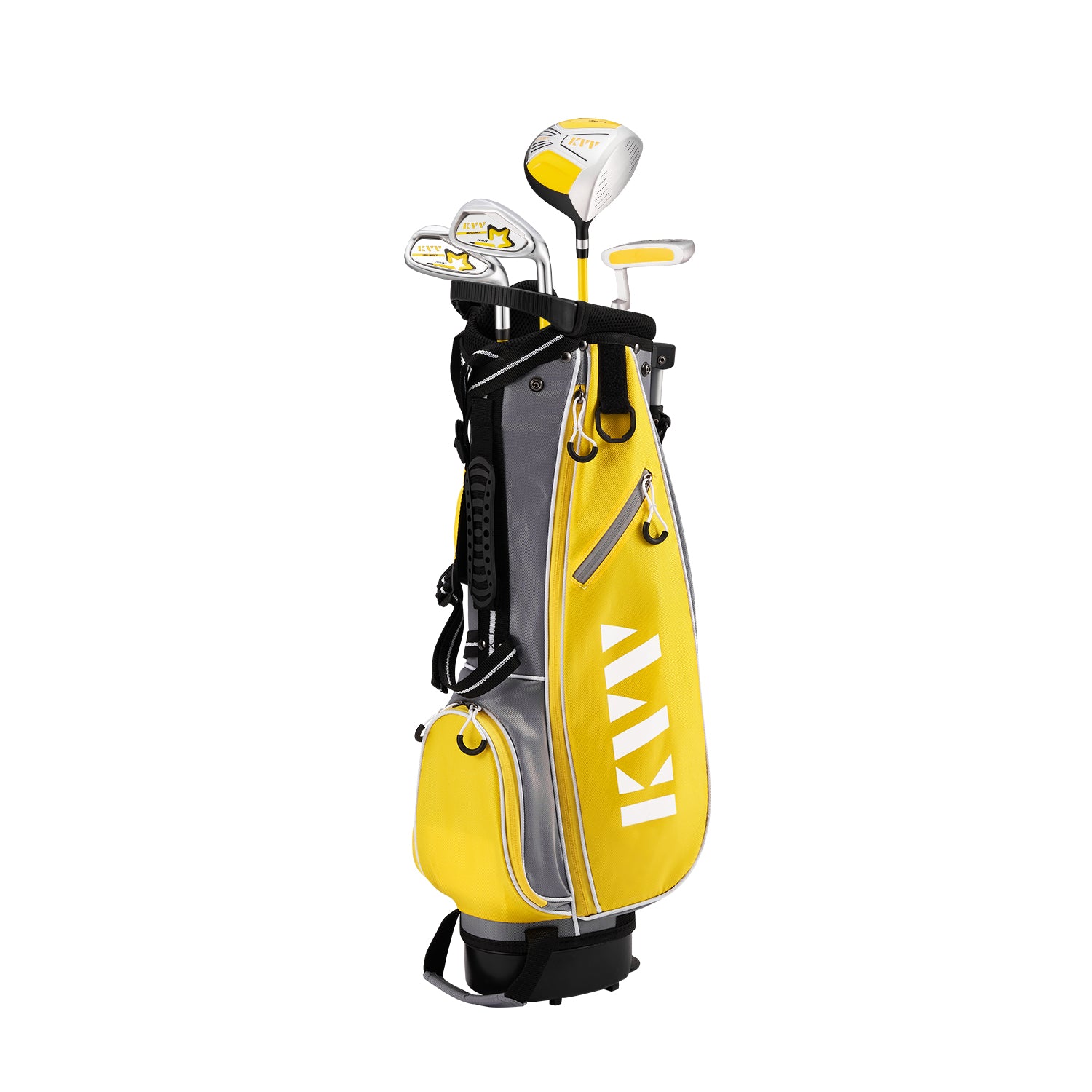 KVV Junior Complete Golf Club Set for Kids/Children Right Hand Yellow