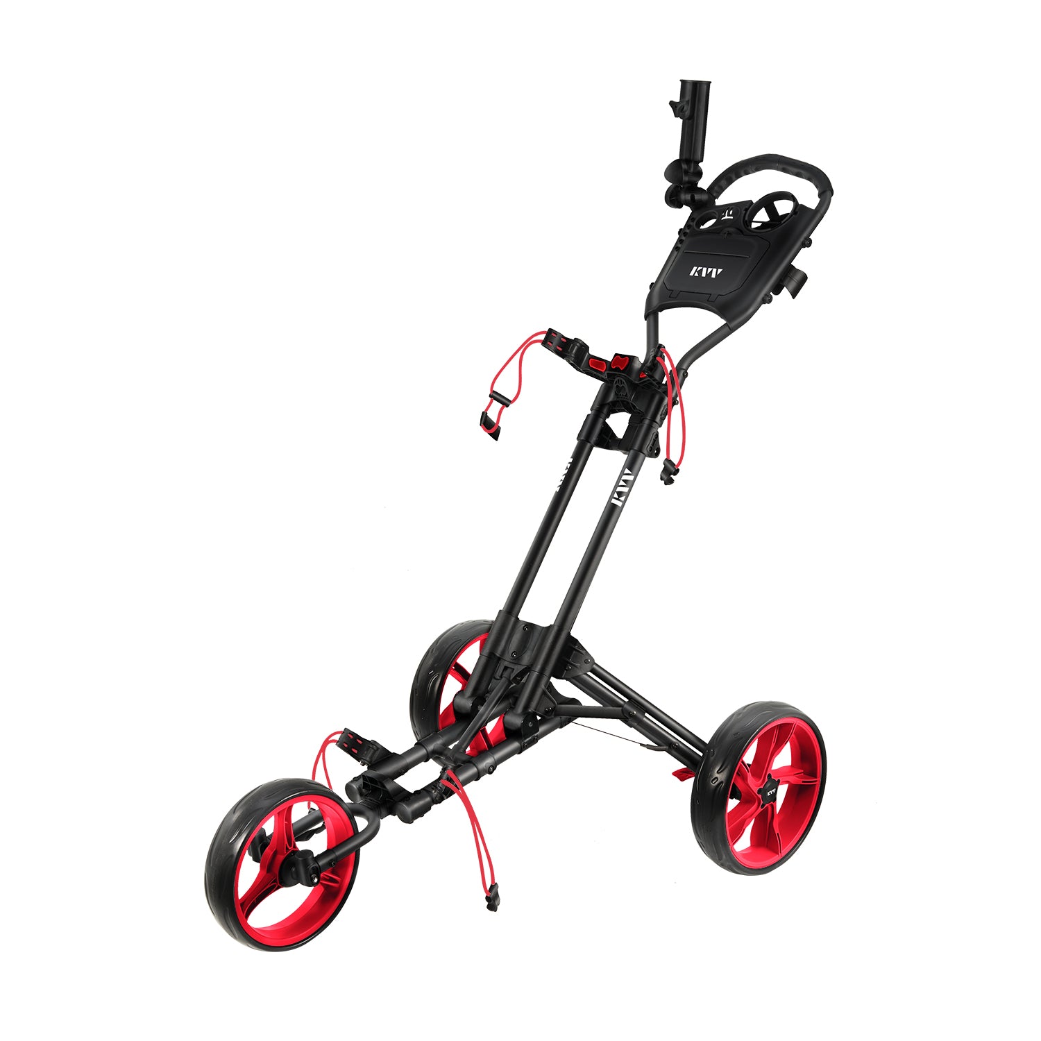 Foldable Golf Caddy With Quick Release Wheels deals & Height-Adjustable Handle