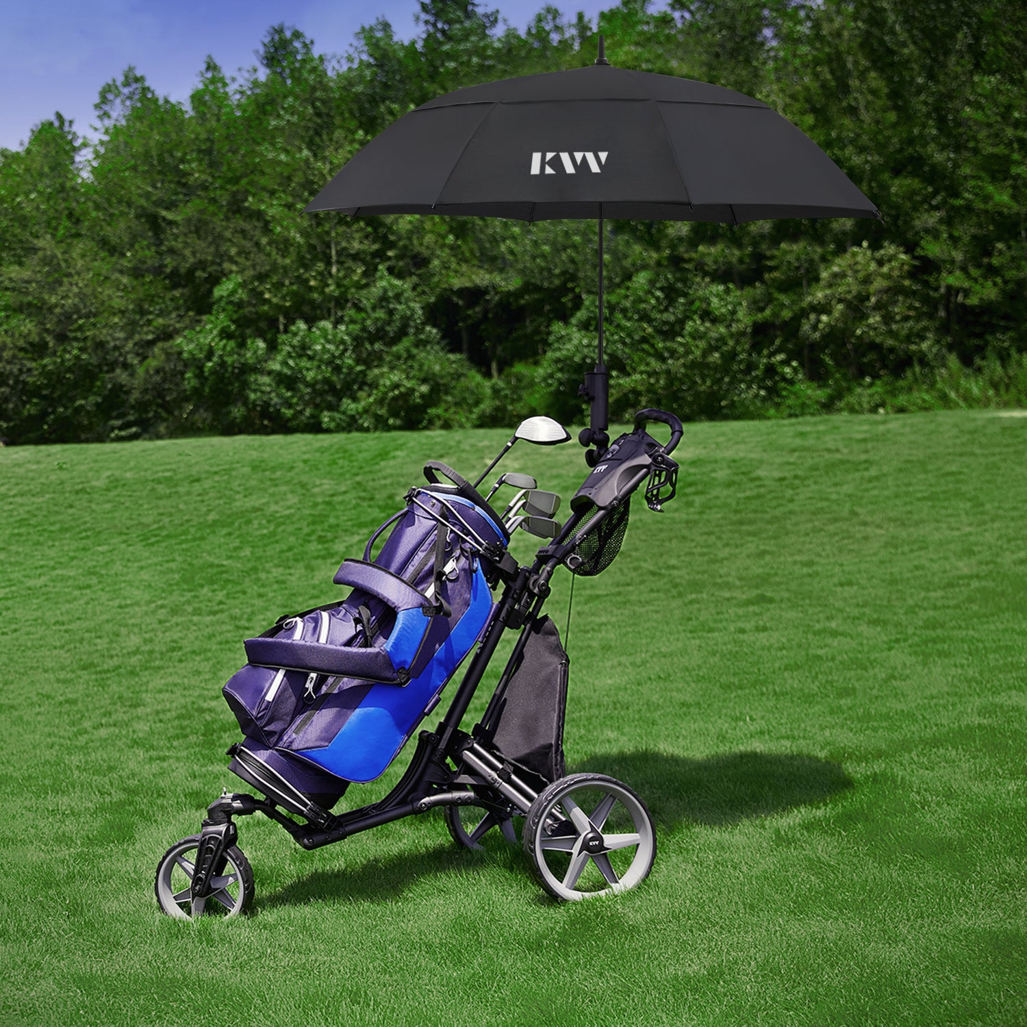 KVV Double Canopy Umbrella For Golf  Push Cart