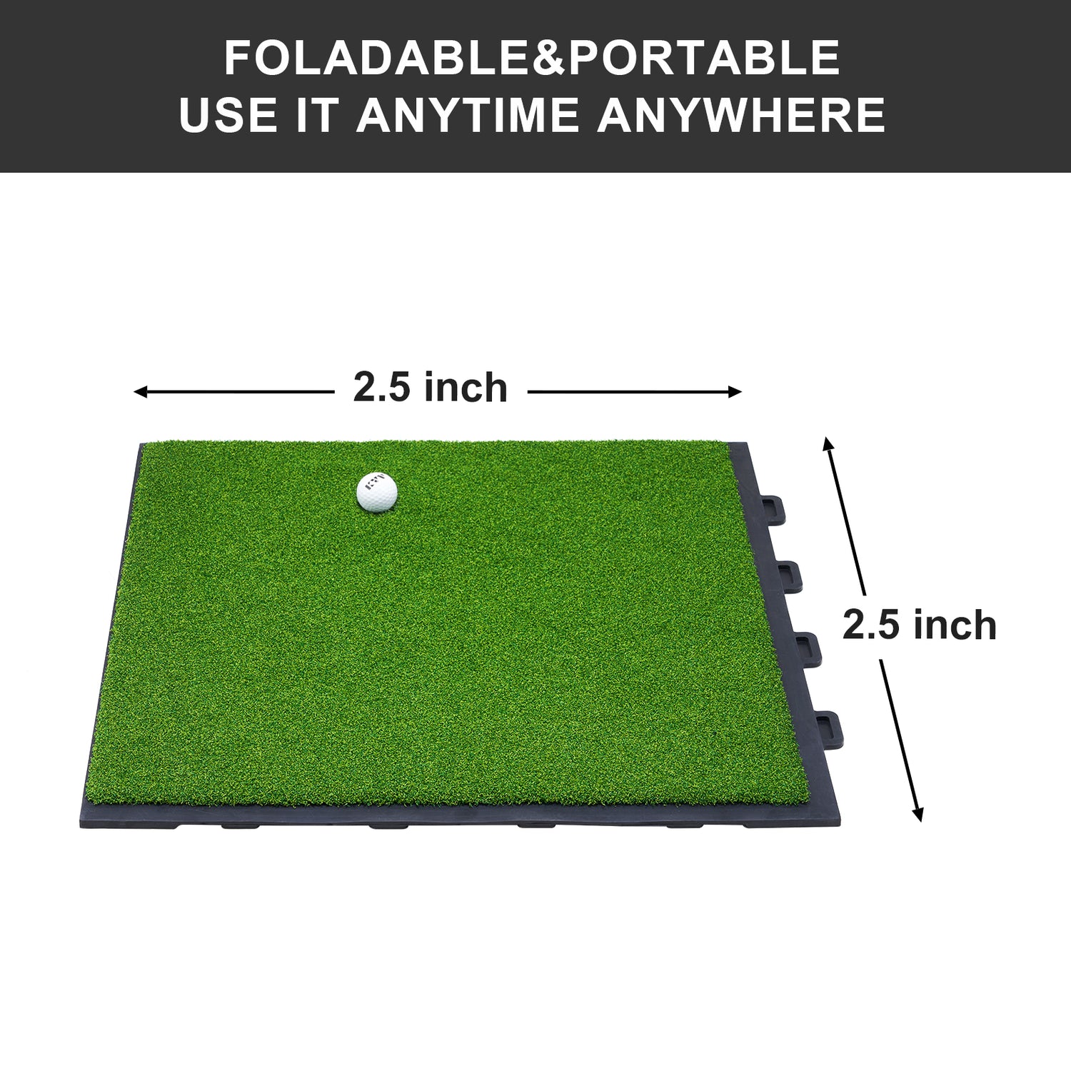 KVV Heavy Duty Rubber Base Rough/Fairway Interlocking Hitting Mat