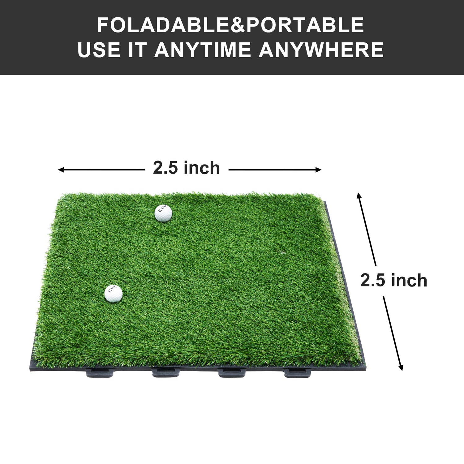 KVV Heavy Duty Rubber Base Rough/Fairway Interlocking Hitting Mat