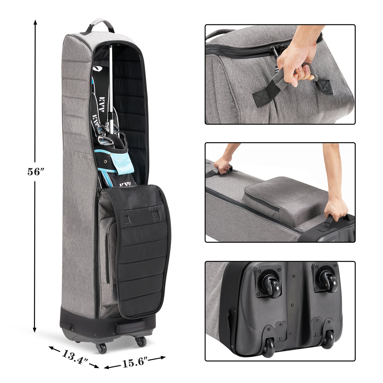 KVV S-Series 4-Wheeled Soft-Sided Golf Travel Bag